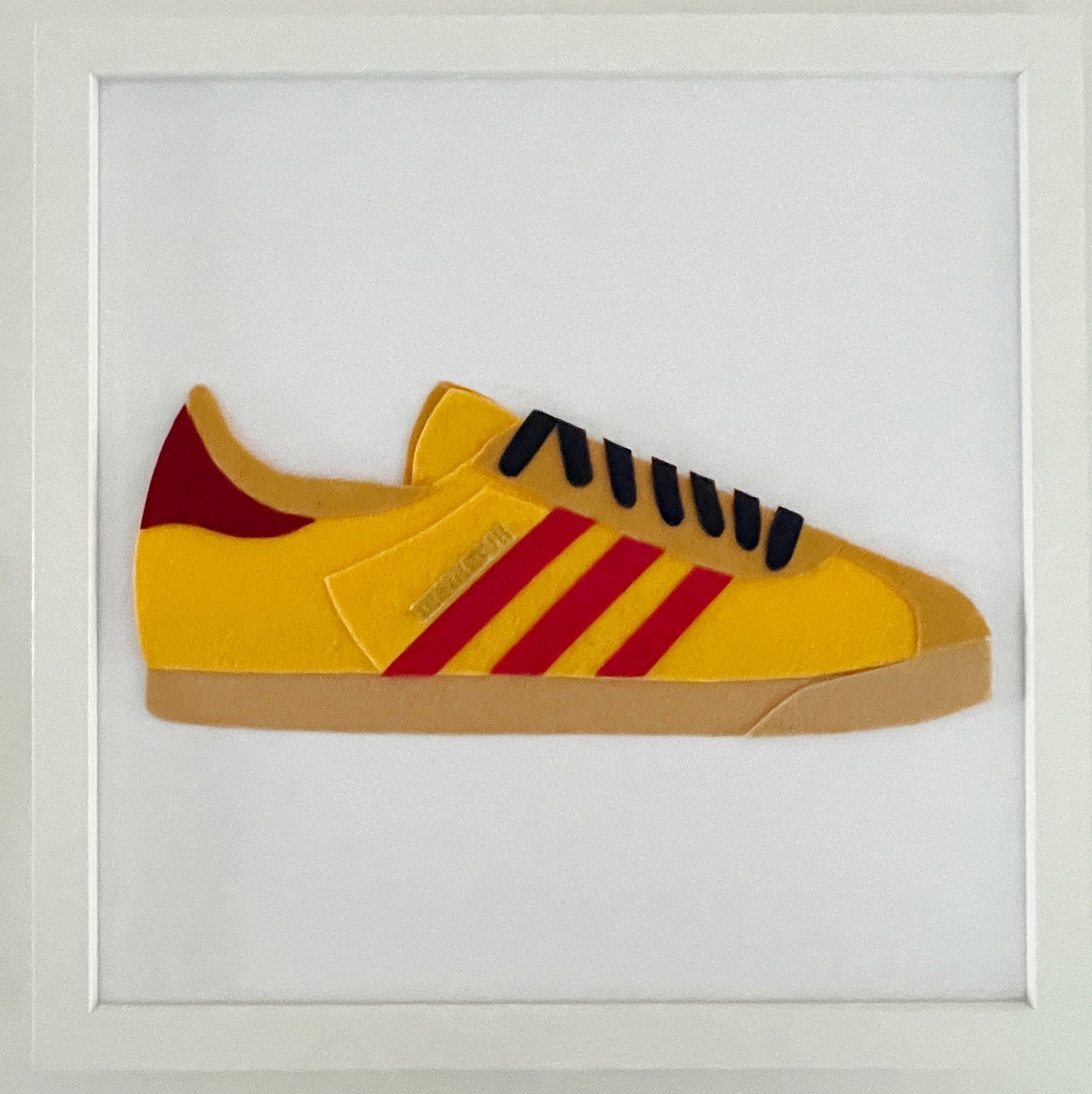 Three Stripe Sneaker Original Felt Art - Version 2