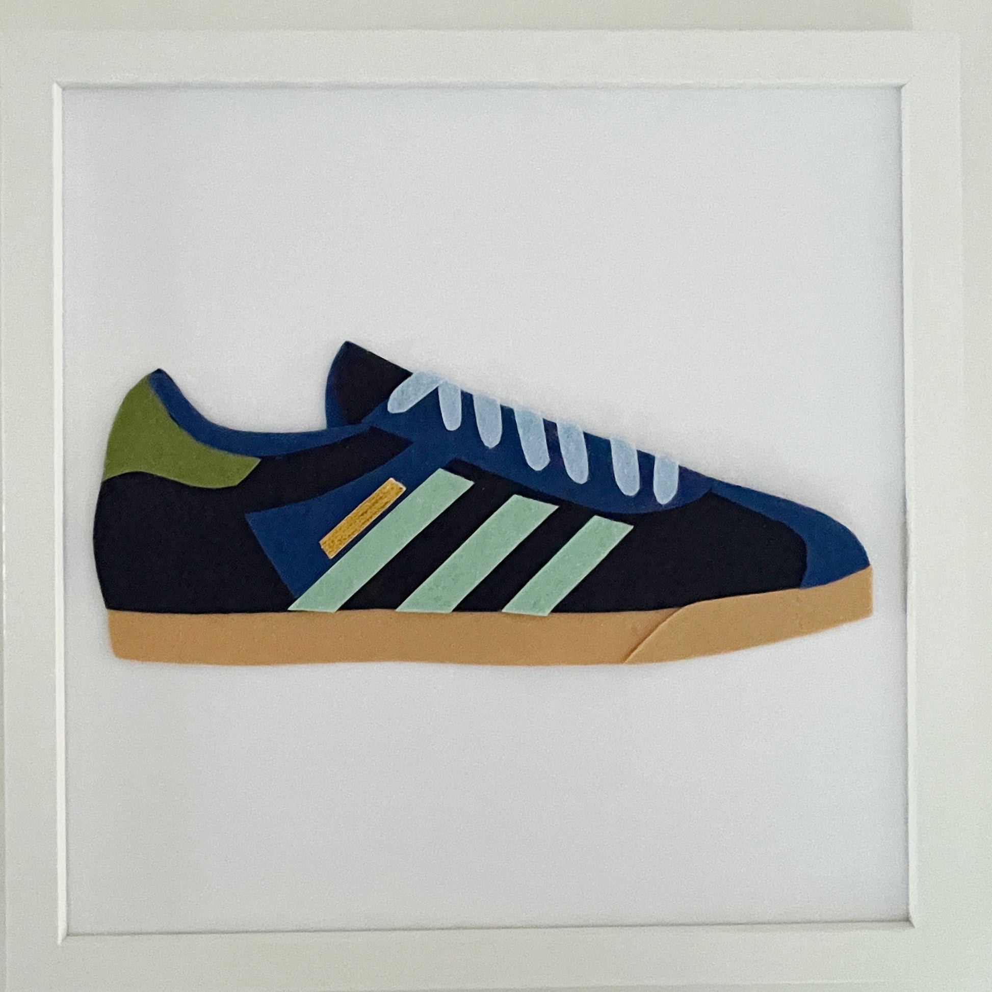 Three Stripe Sneaker Original Felt Art Sam Sidney Three Stripe Sneaker Original Felt Art Sam Sidney