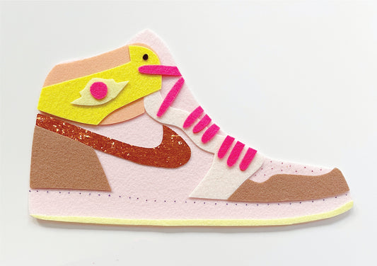 Custom Pink Swoosh Shoe Art - Version 1